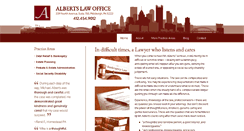 Desktop Screenshot of alberts-law.com