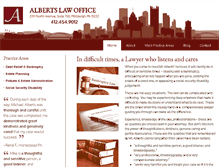 Tablet Screenshot of alberts-law.com